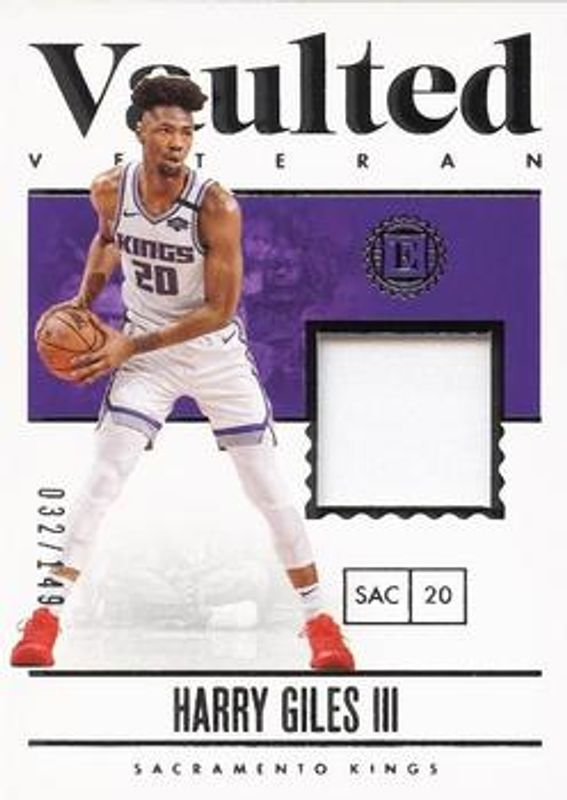 2019 Encased #VV-HGI Vaulted Veteran Material /149