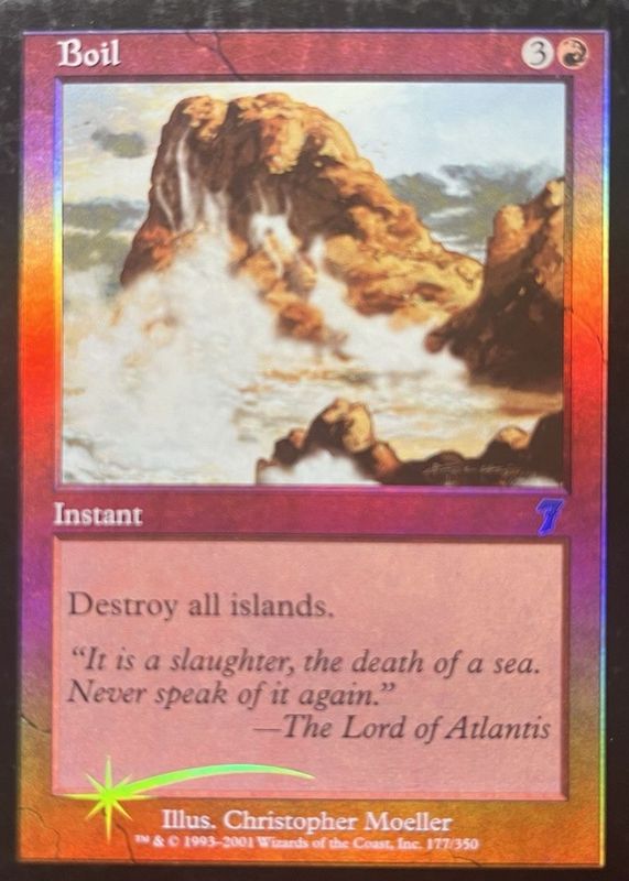 boil mtg card Boil 2001 Seventh Edition #177 Foil Price Guide