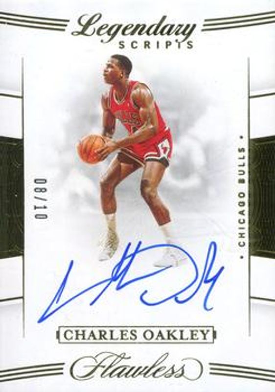 Charles Oakley 2019 Flawless #LS-CHO Legendary Scripts - Gold /10 RAW