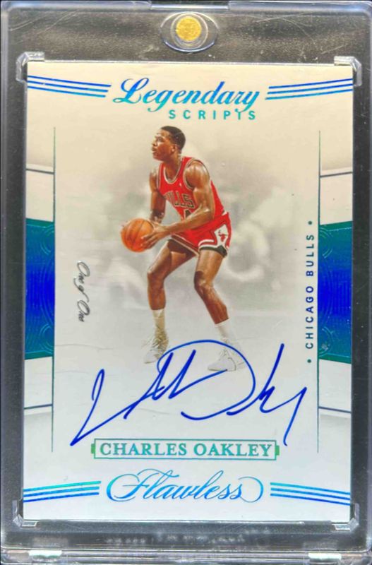 Charles Oakley 2019 Flawless #LS-CHO Legendary Scripts - Platinum /1 RAW