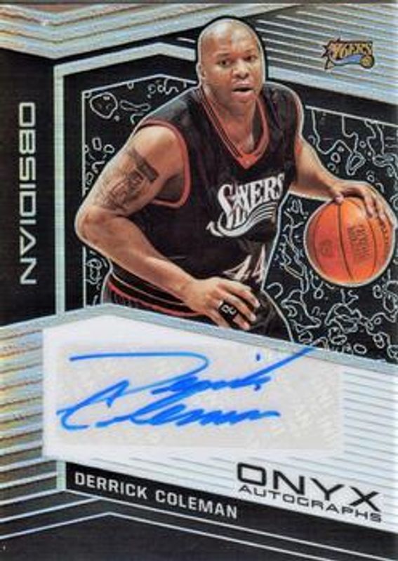 Derrick Coleman 2019 Obsidian #OA-DCM Onyx Autographs /99 RAW