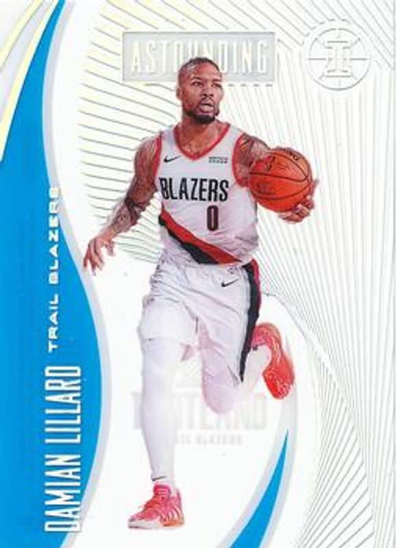 Damian Lillard 2019 Illusions #12 Astounding - Sapphire RAW