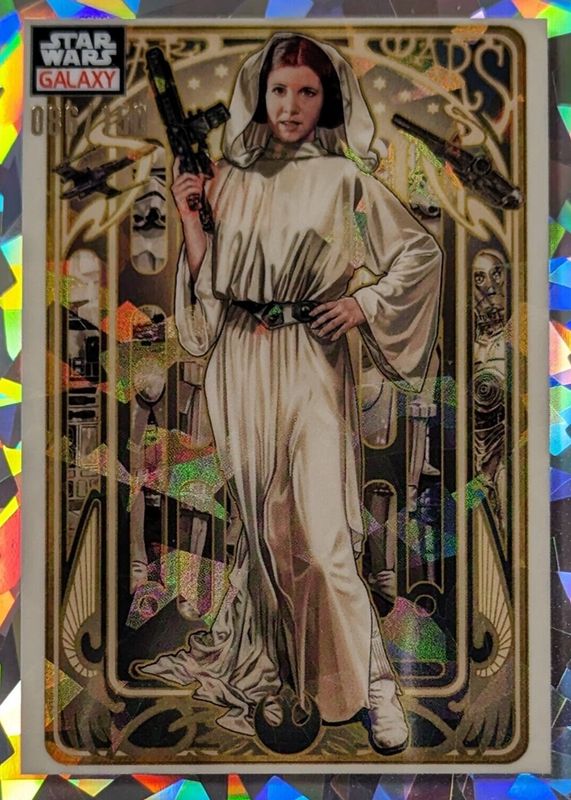 Princess Leia Organa 2023 Topps Chrome Star Wars Galaxy #82 Atomic Refractor /150 PSA 9