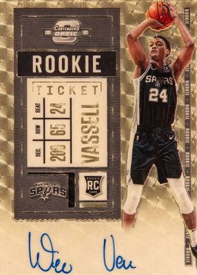 2020 Contenders Optic #130 Rookie Ticket Auto Variation - Gold Vinyl /1 (Black Jersey)