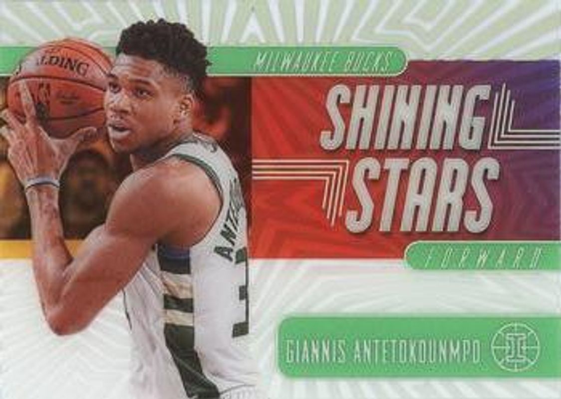 Giannis Antetokounmpo 2019 Illusions #13 Shining Stars - Emerald RAW