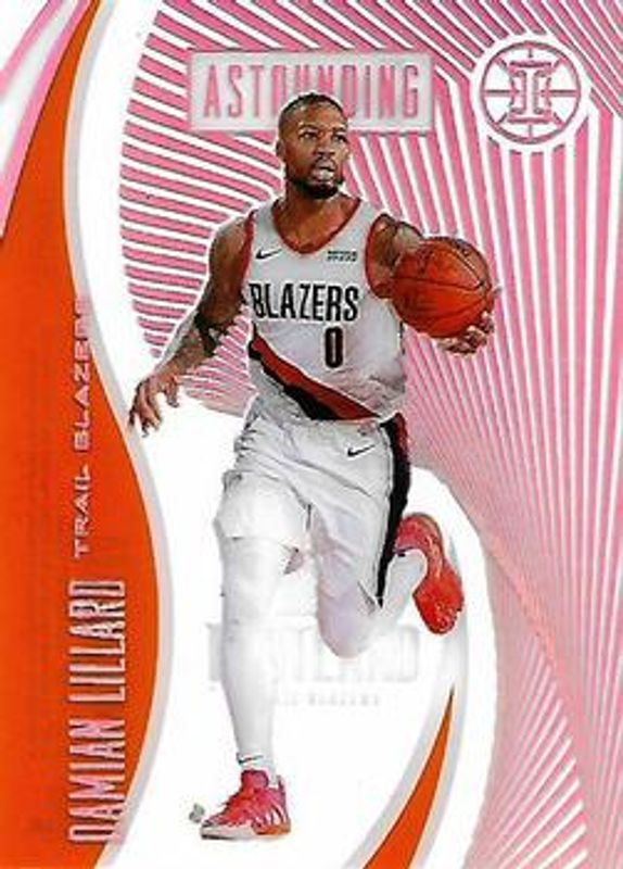 Damian Lillard 2019 Illusions #12 Astounding - Orange RAW