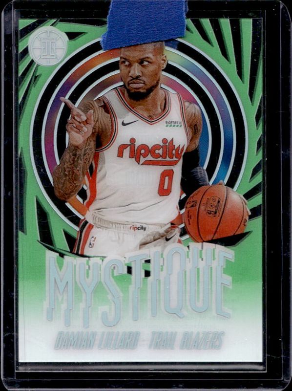 Damian Lillard 2019 Illusions #18 Mystique - Emerald RAW
