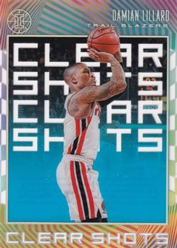 Damian Lillard 2019 Illusions #19 Clear Shots - Sapphire RAW