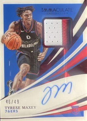 2020 Immaculate #135 Rookie Patch Auto - Red /49