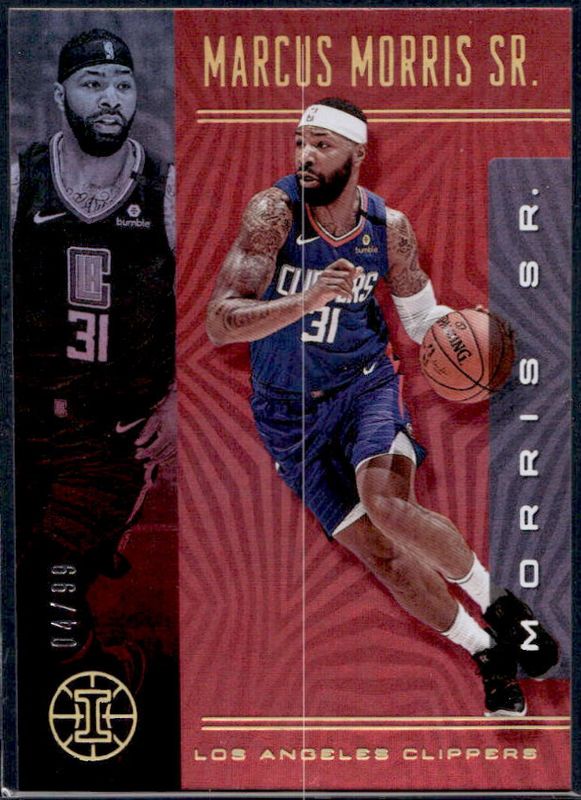Marcus Morris 2019 Illusions #67 Trophy Collection Red /99 RAW