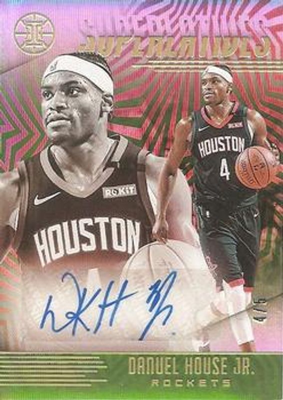 Danuel House 2019 Illusions #SS-DHJ Superlatives Signatures - Green /5 RAW