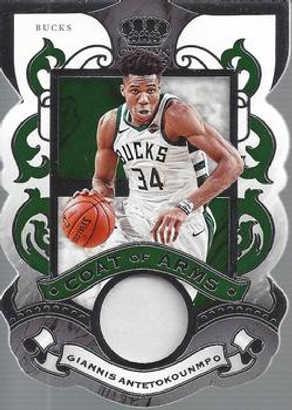 Giannis Antetokounmpo 2019 Crown Royale #CA-GA Coat of Arms RAW