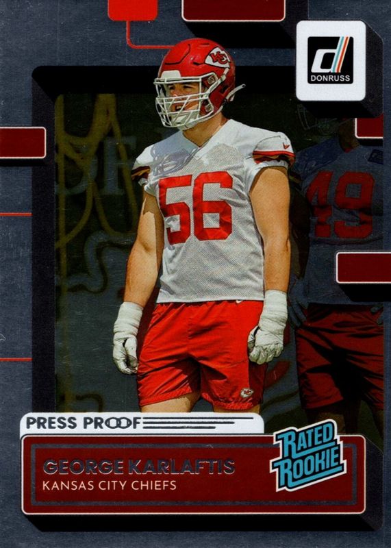 George Karlaftis 2022 Donruss #361 Press Proof Silver /100 Rookie RAW