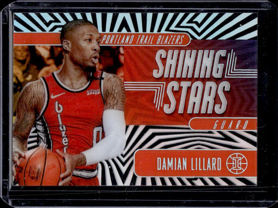 Damian Lillard 2019 Illusions #14 Shining Stars - Orange RAW