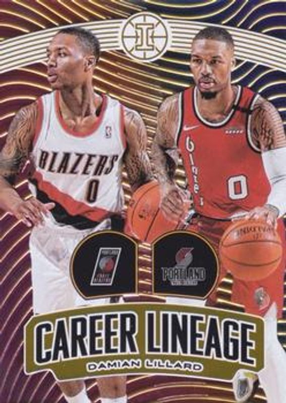 Damian Lillard 2019 Illusions #3 Career Lineage - Orange /125 RAW