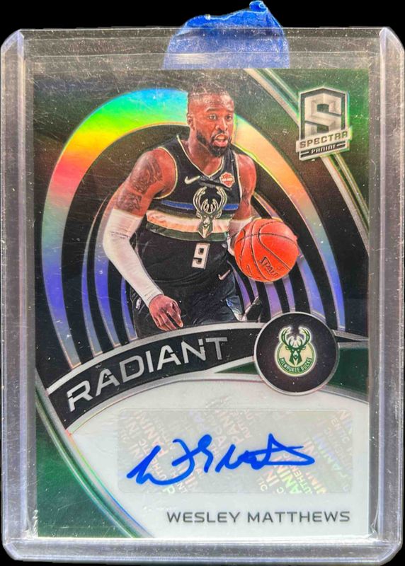 Wesley Matthews 2019 Spectra #RS-WMT Radiant Signatures /99 RAW