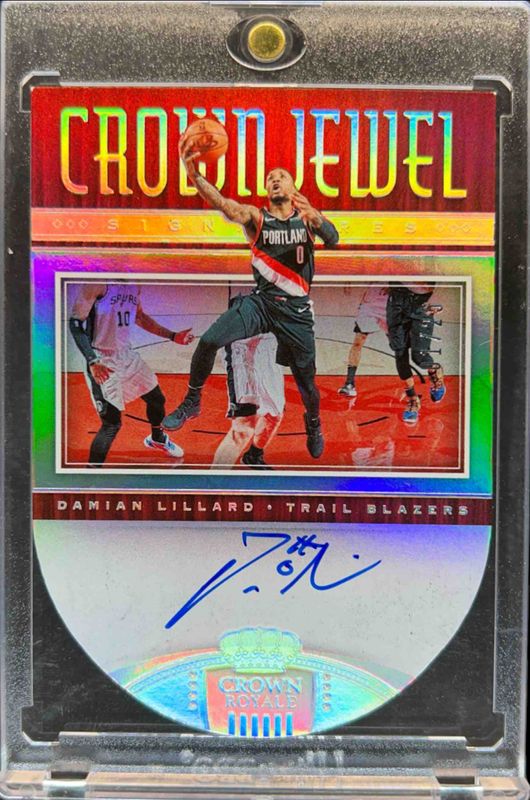 Damian Lillard 2019 Crown Royale #CJ-DLL Crown Jewel Signatures /25 RAW