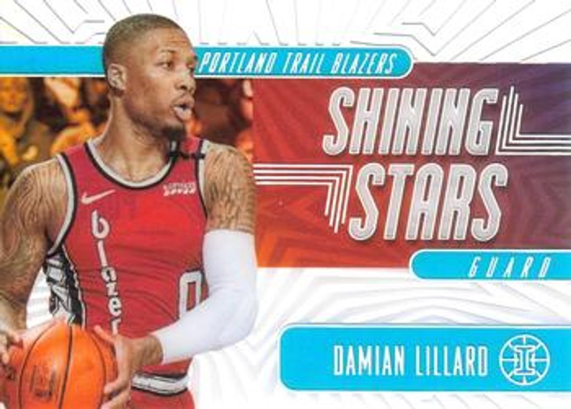 Damian Lillard 2019 Illusions #14 Shining Stars - Sapphire RAW