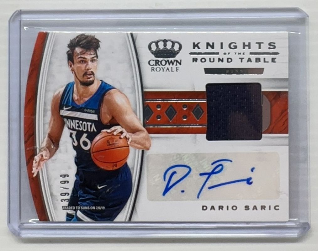 Dario Saric 2019 Crown Royale #KR-DSR Knights of the Round Table Jersey Auto /49 RAW
