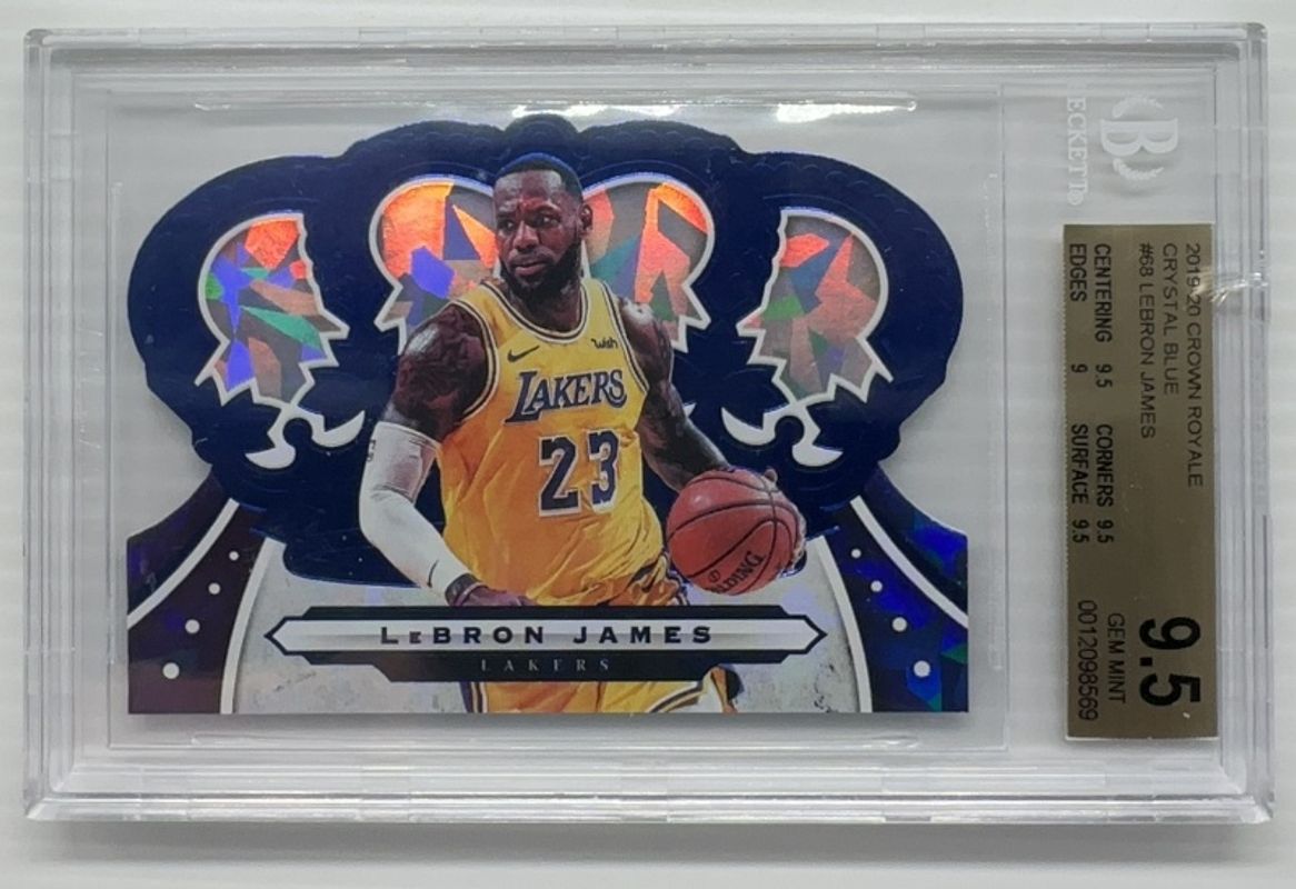 LeBron James 2019 Crown Royale #68 Crystal Blue /99 RAW