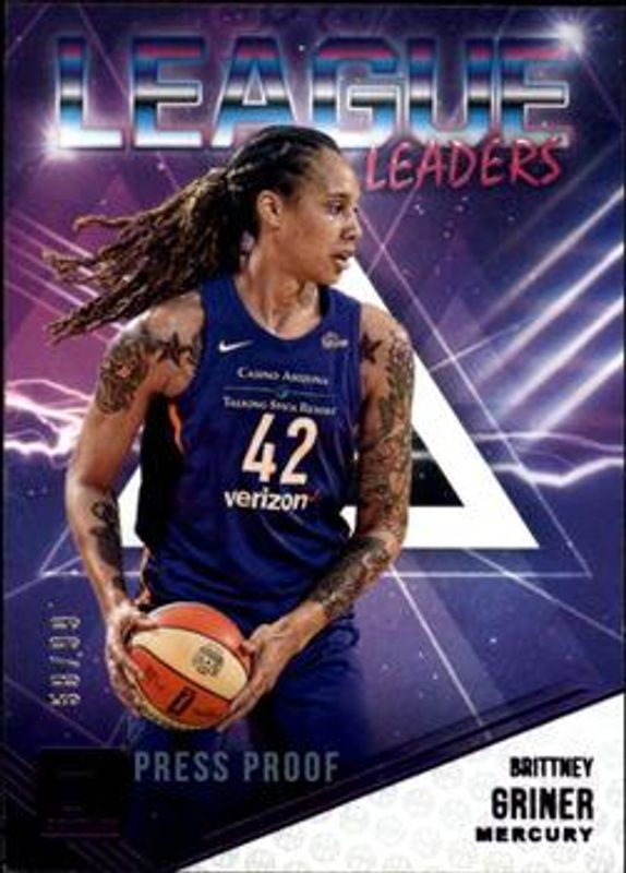 Brittney Griner 2019 Donruss WNBA #5 League Leaders - Press Proof Purple /99 RAW
