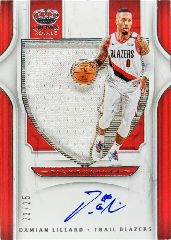 Damian Lillard 2019 Crown Royale #SL-DLL Silhouettes /25 RAW