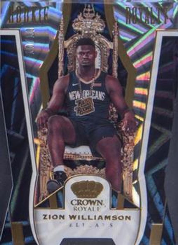 Zion Williamson 2019 Crown Royale #7 Rookie Royalty - Gold /10 RAW