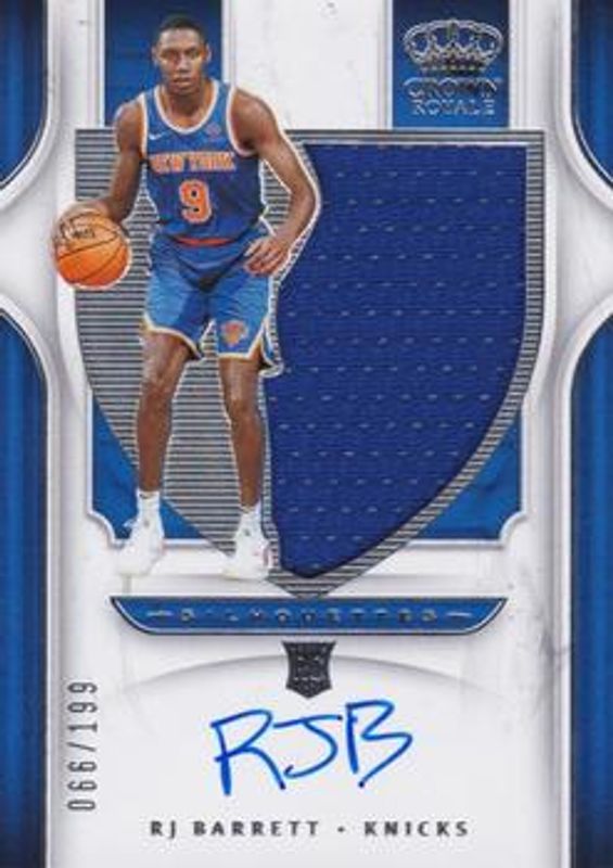 RJ Barrett 2019 Crown Royale #140 Base Rookie RAW