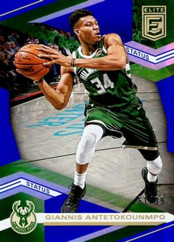 Giannis Antetokounmpo 2019 Elite #15 Blue /99 RAW