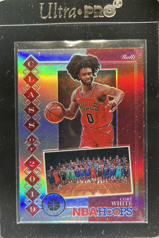 Coby White 2019 Hoops #13 Class of 2019 - Holo Rookie RAW