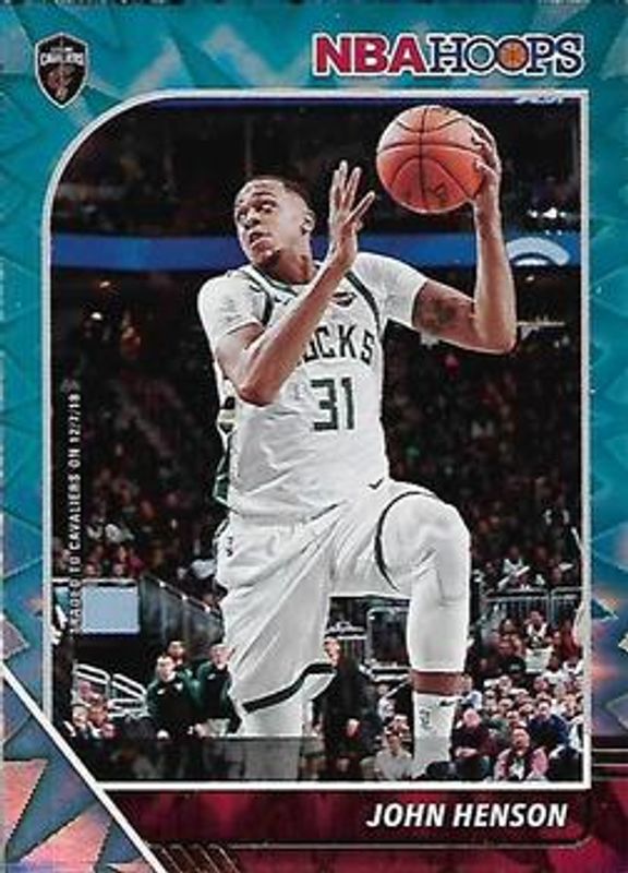 John Henson 2019 Hoops #35 Teal Explosion RAW