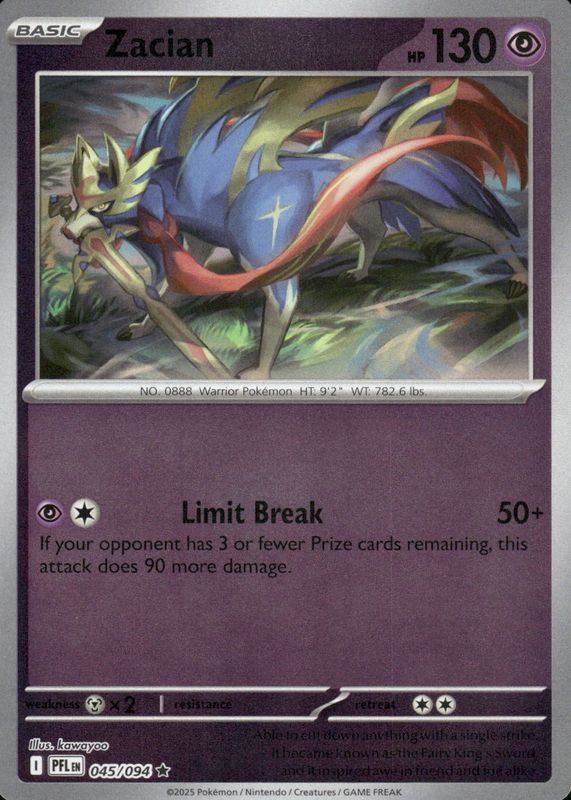 pokemon zacian card value Weakness Metal 2 Resistance None None Retreat Cost Zacian - SV04: Paradox Rift