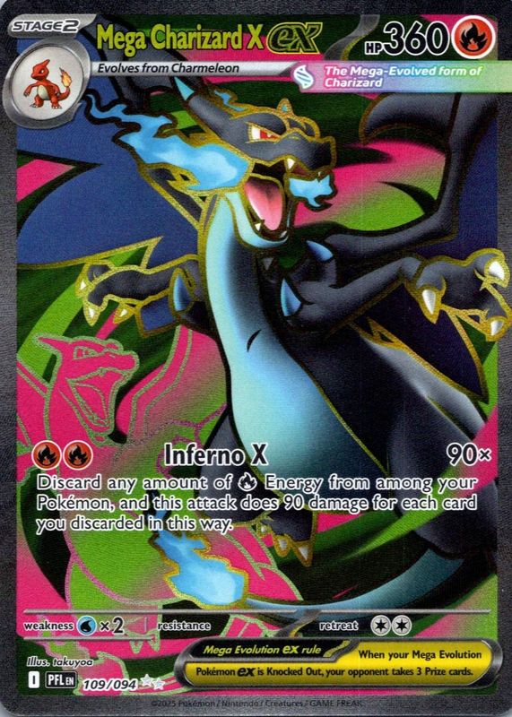 2025 Mega Evolution: Phantasmal Flames #109/94 Ultra Rare (Full Art)