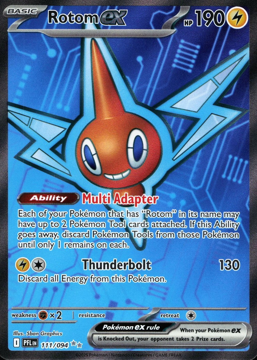 Rotom ex 2025 Mega Evolution: Phantasmal Flames #111/94 Ultra Rare