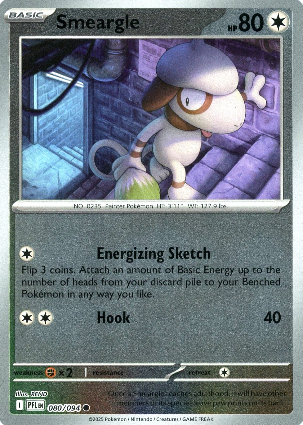 Smeargle 2025 Mega Evolution: Phantasmal Flames #80/94 Reverse Holo