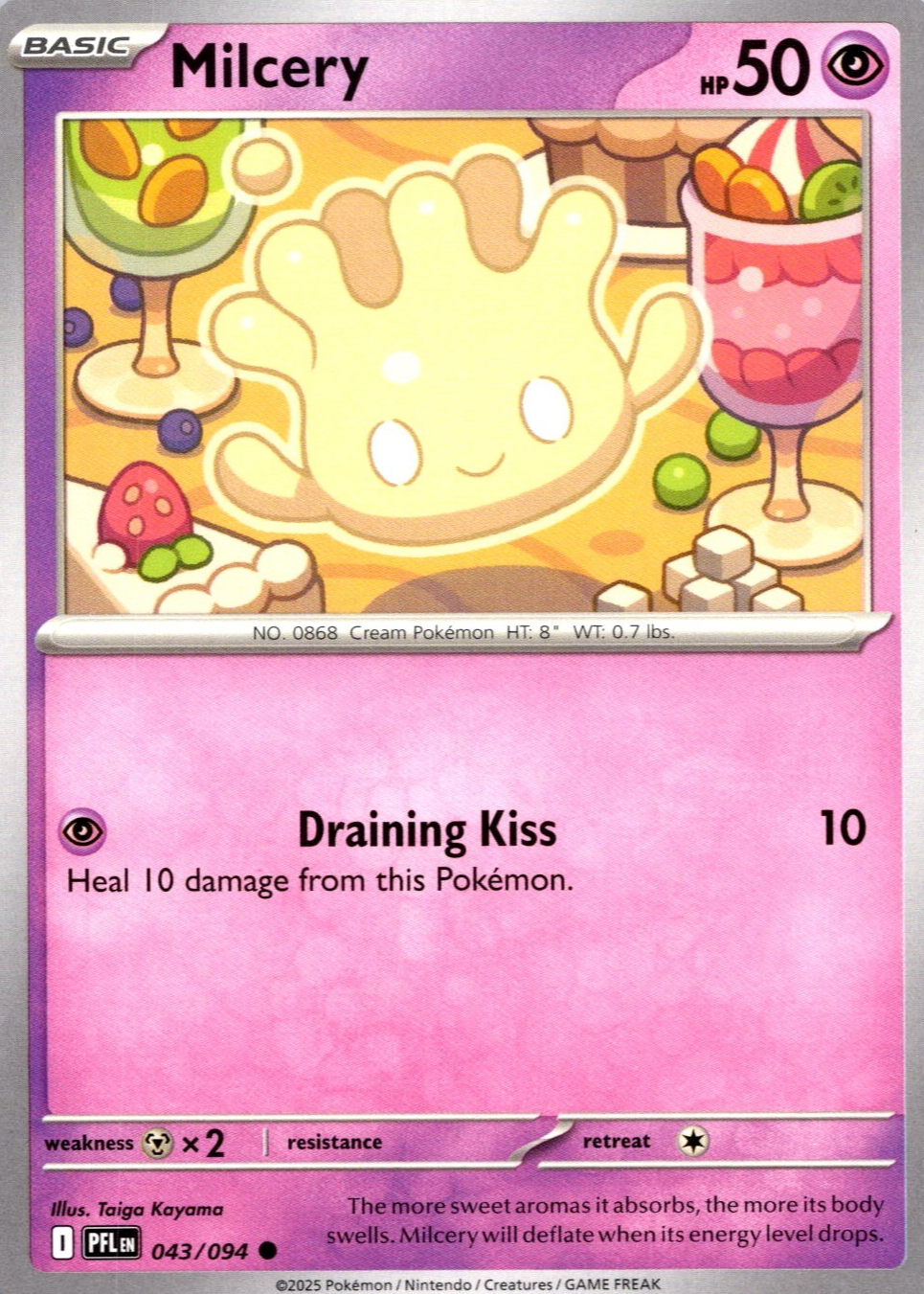 Milcery 2025 Mega Evolution: Phantasmal Flames #43/94 Base Price Guide ...