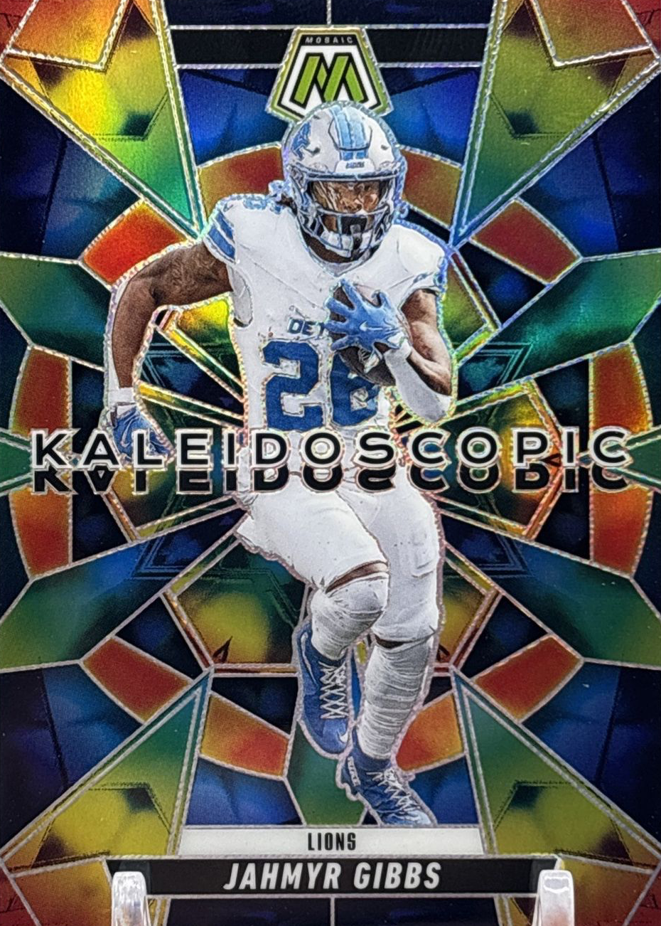 Jahmyr Gibbs 2025 Mosaic #4 Kaleidoscopic /(SSP) Price Guide