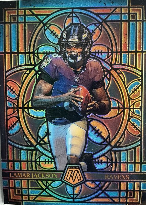 Lamar Jackson 2025 Mosaic #1 Stained Glass /(SSP) RAW