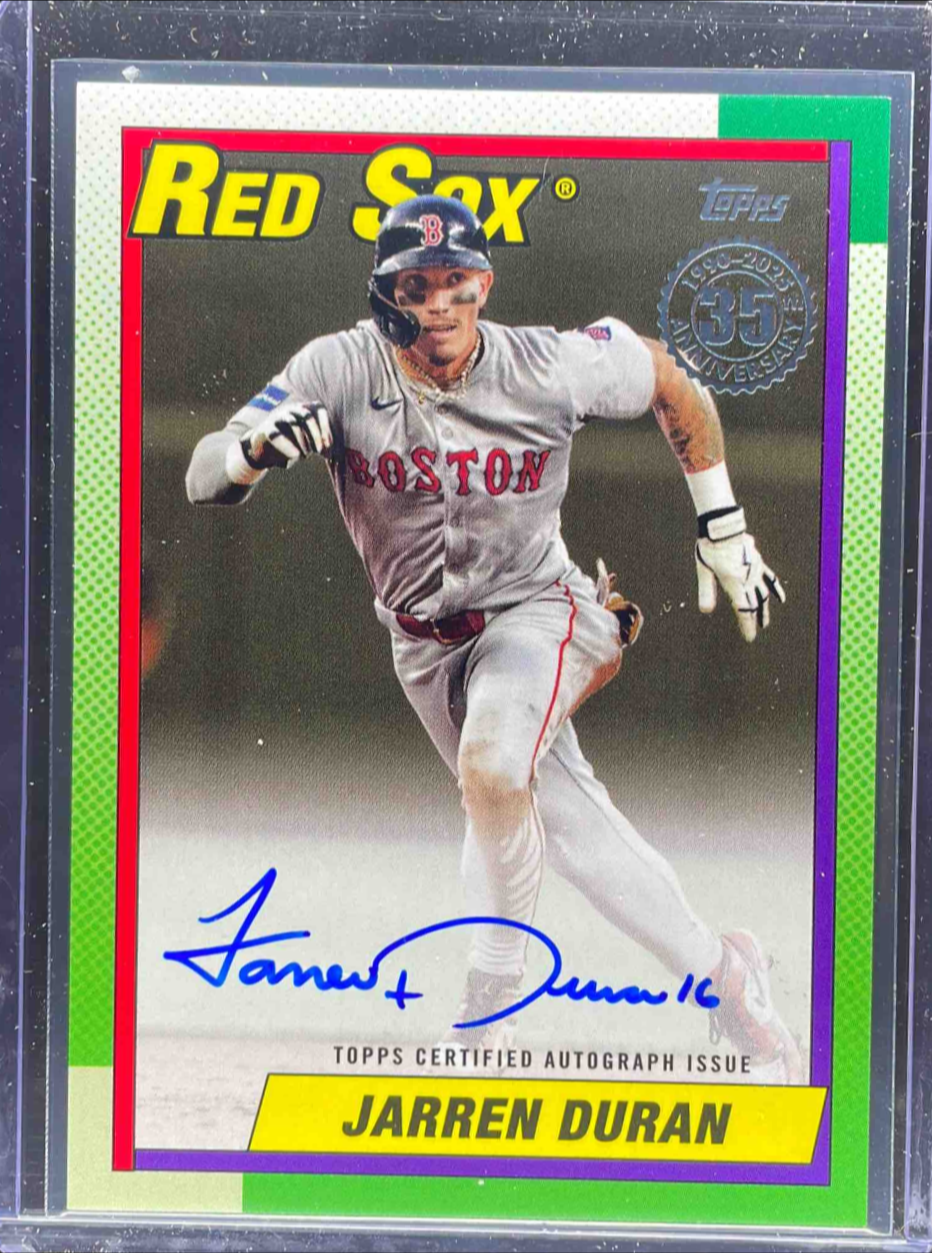 その他 AUTOGRAPH BOOK CARD 4/25 JARREN DURAN Jarren Duran 2025 Topps Update #90B2-JD 1990 Topps Autographs
