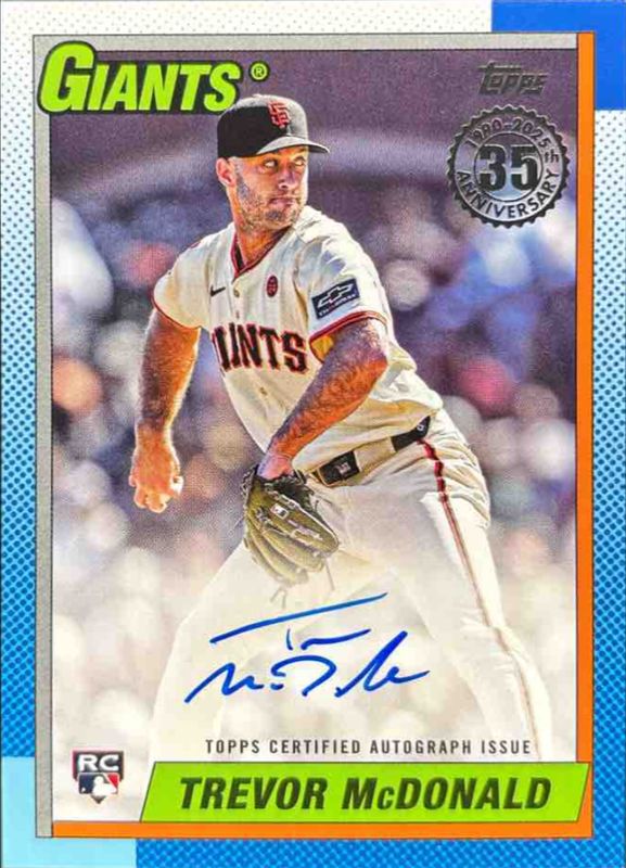 2025 Topps Update #90B2-TMC 1990 Topps Autographs