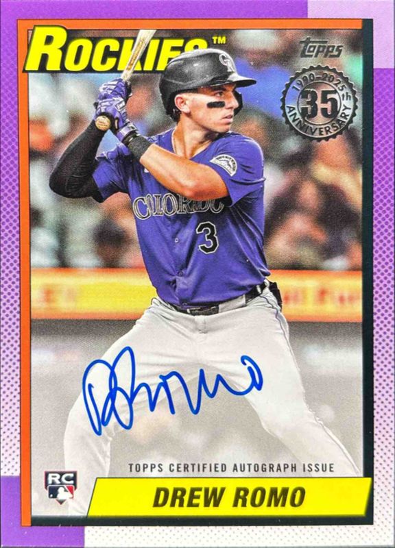 2025 Topps Update #90B2-DR 1990 Topps Autographs