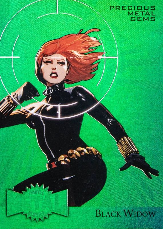 Black Widow 2015 Fleer Retro #4 Precious Metal Gems Green /10 RAW