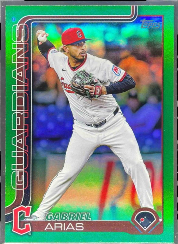 Gabriel Arias 2025 Topps Update #US206 Green Holo Foil /99 RAW
