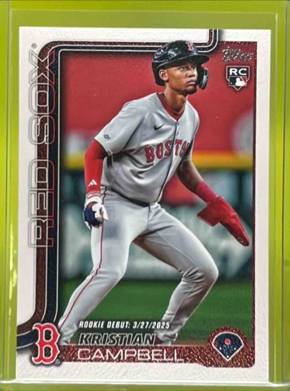 Kristian Campbell 2025 Topps Update #US129 Rookie Debut - Canvas /50 RAW