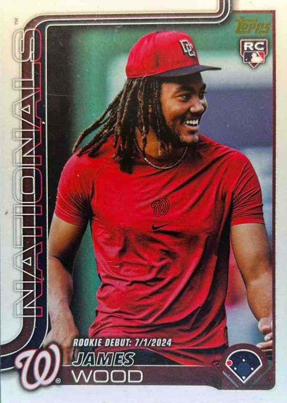 James Wood 2025 Topps Update #US218 Rookie Debut - Golden Mirror 