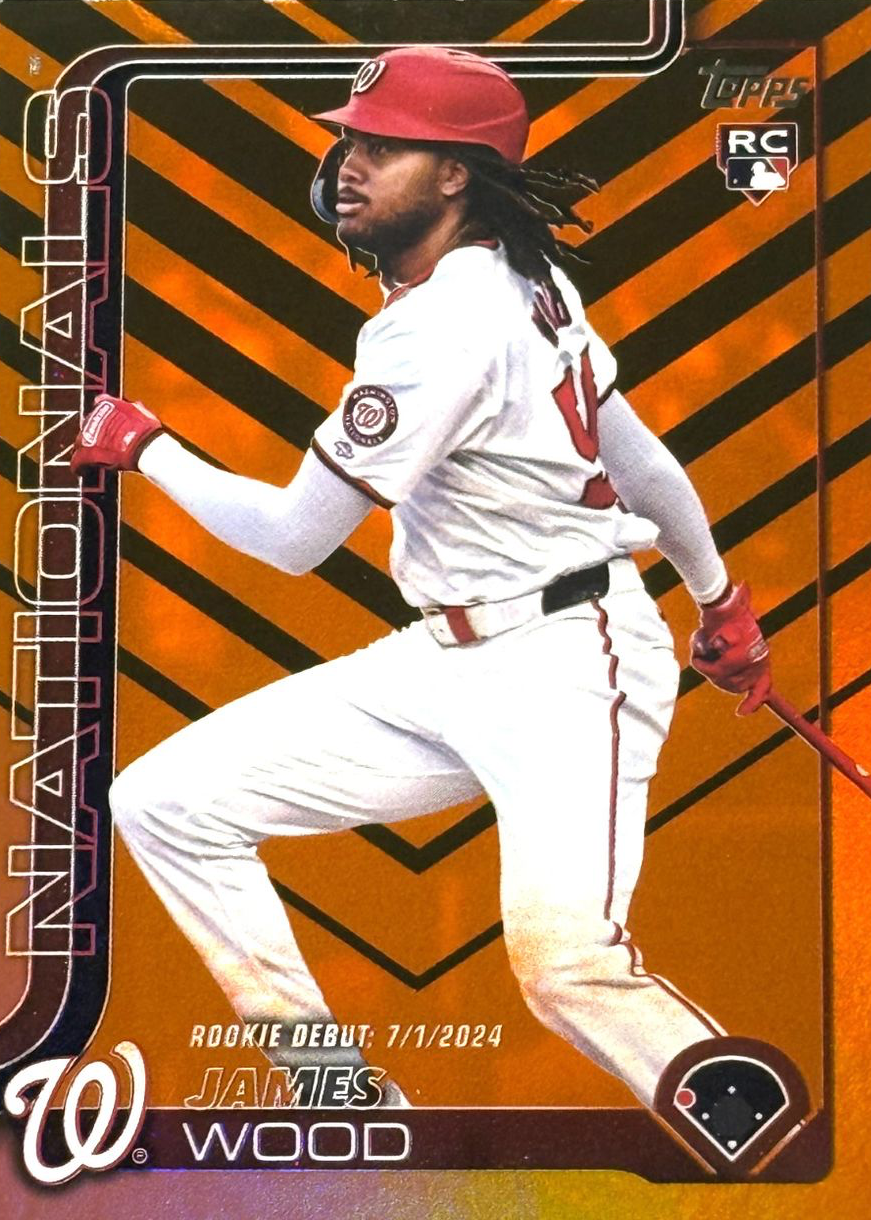 James Wood 2025 Topps Update #US218 Rookie Debut - Holiday Price 