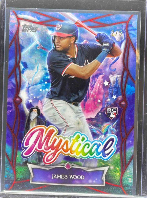 James Wood 2025 Topps Update #MYS-1 Mystical - Red Foil /5 Rookie RAW