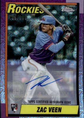 2025 Topps Update Silver Pack #U90CA-ZV 1990 Chrome Autographs /299