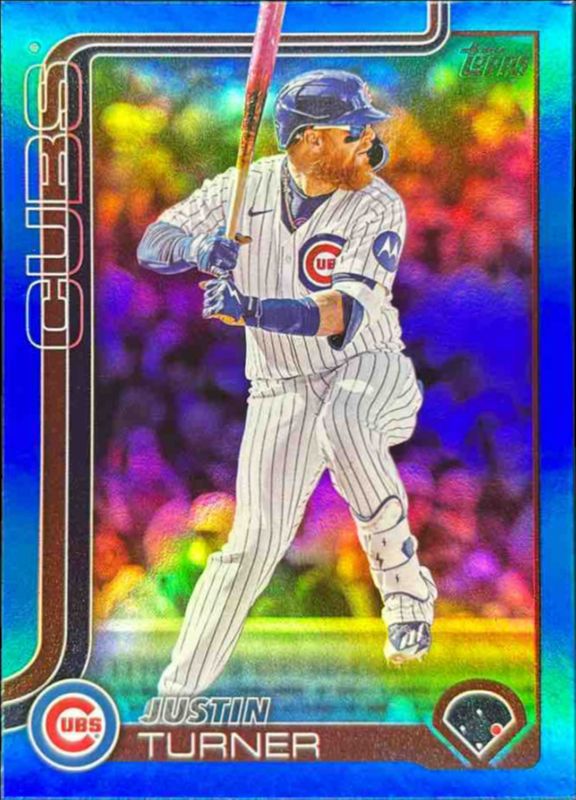 Justin Turner 2025 Topps Update #US27 Blue Rainbow Foil /150 RAW