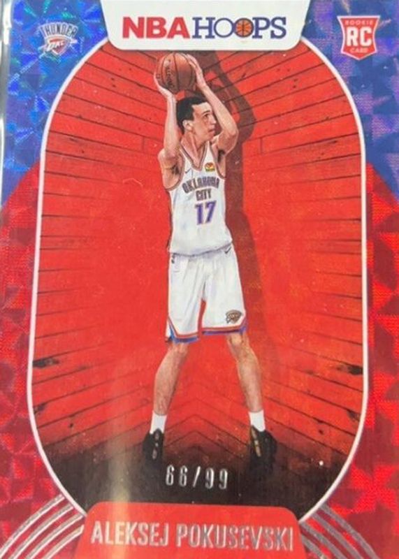 Aleksej Pokusevski 2020 Hoops #219 Hyper Red /99 Rookie RAW